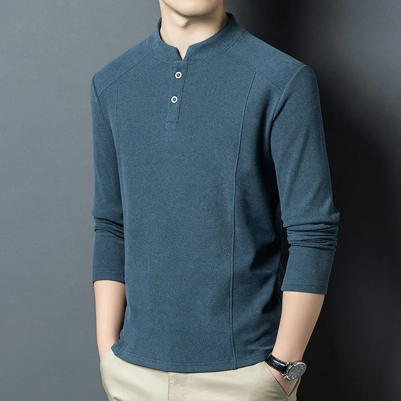 Men's New Velvet T-Shirts Double-sided Thermal Fleece Pullovers Sweatshirts Warm Winter Premium Man's
