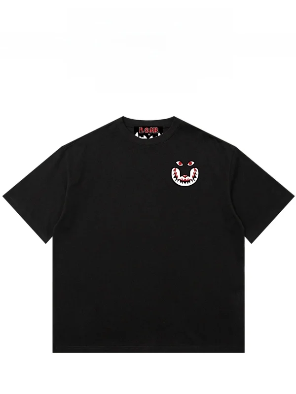 Camiseta de manga corta para hombre Losb American Style, de algodón puro, corte holgado, para verano, estampada, estilo urbano, cómoda.