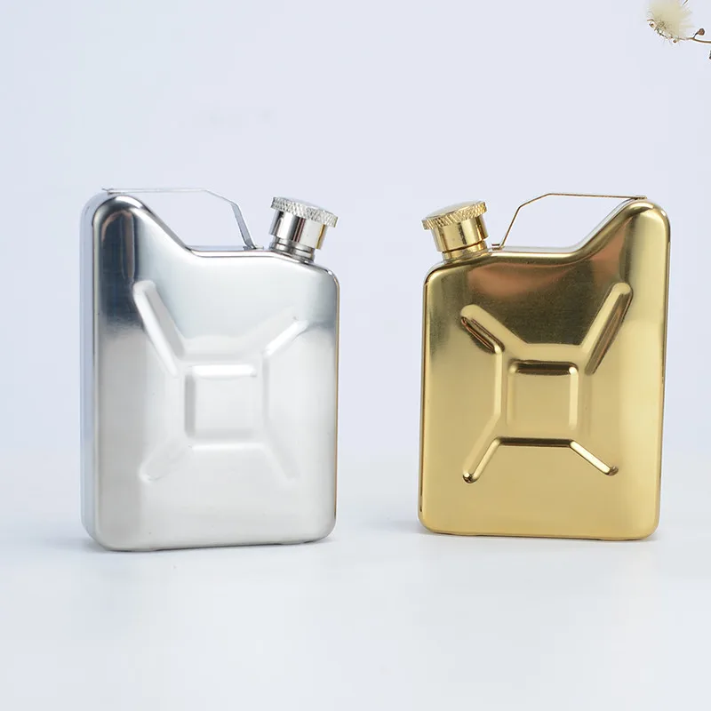 5oz Barrel Hip Flask Portable 304 Stainless Steel Hip Flask for Whiskey Alcohol Liquor Flask