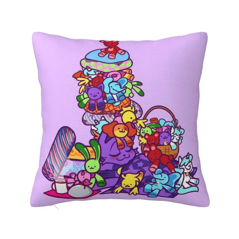 Custom Cartoon Smilings Critters Square Pillow Case Home Decor 3D Double-sided Printing Cushion Cover for Living Room