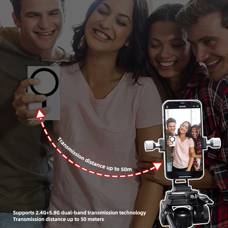 YELANGU TP01 Wireless Monitor Screen Using Phone Rear Camera For Selfie Vlog Live Stream TikTok Compatible with IOS Android