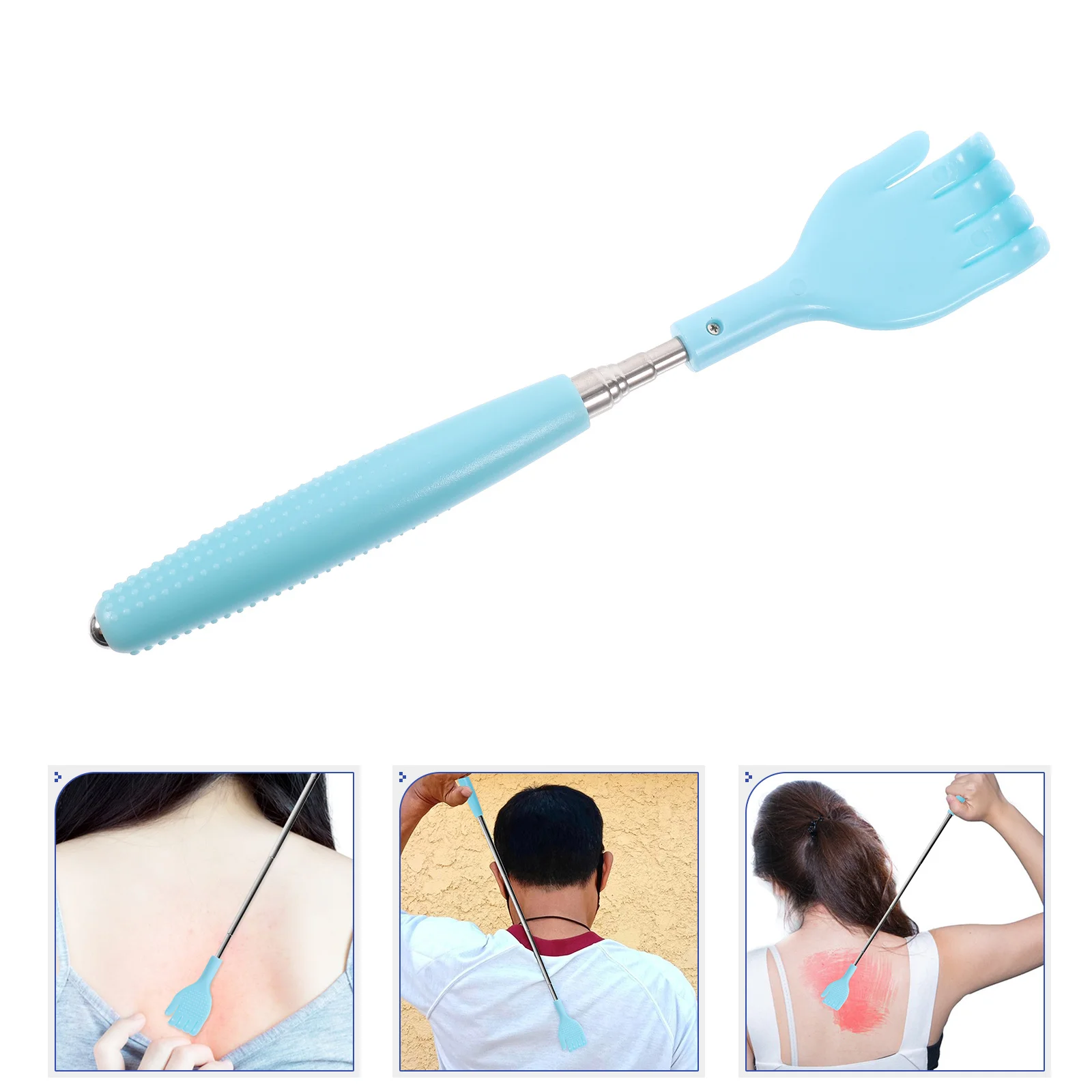 

Stainless Steel Back Scratcher Multi-Function Body Massager Portable Anti Itch Tool for Adults Convenient Elderly Relaxation