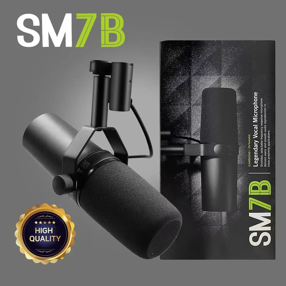 New SM7B Professional Dynamic Cardioid Microphone For Live Vocals Recording Performance Studio Selectable Frequency Response Mic