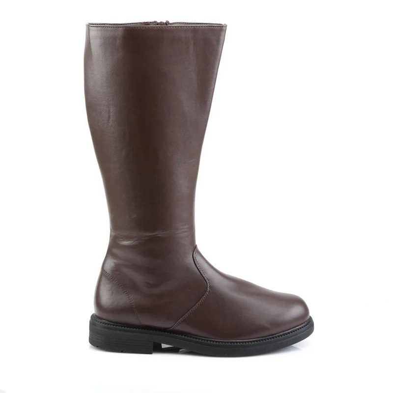 Mittelalterliche Ritter-Renaissance-Stiefel in Mehrfarbig für Männer, Retro PU-Leder Hohe Stiefel, Piraten-Cosplay Halloween-Karneval-Party-Schuhe – Detail 11