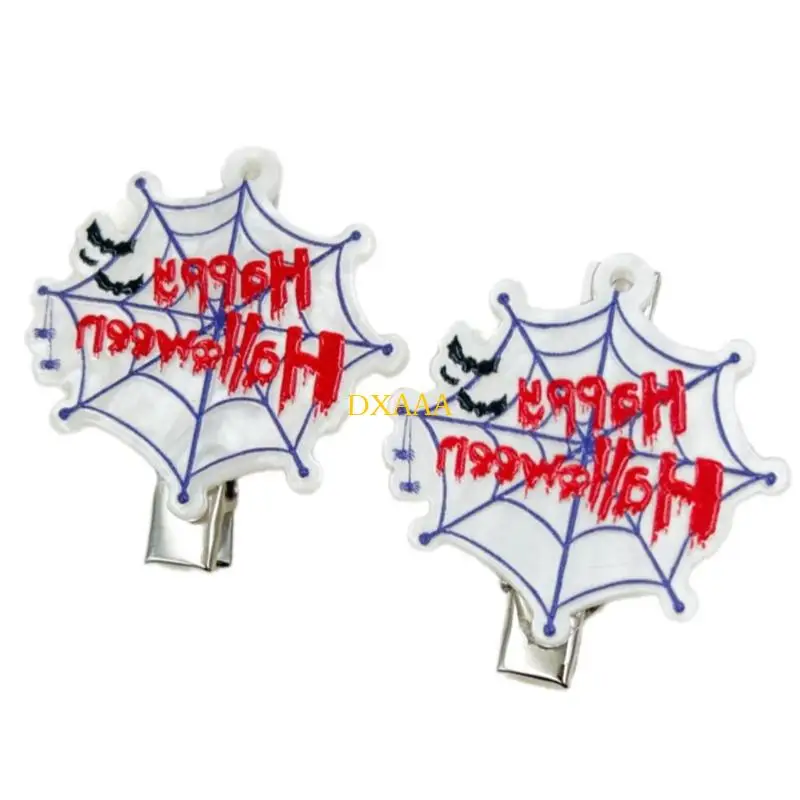 DXAA Halloween Themed Hair Accessory Pumpkin Skull Skeleton Lightweight Acrylic Hair Decoration for Kids Adults Costumes