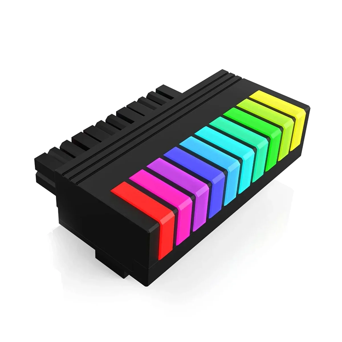 Conector de alimentación de 24 pines y 90 grados, 5V ARGB, 24 pines hembra a macho, adaptador de corriente de 90 grados, bricolaje para placa base, escritorios, PC A