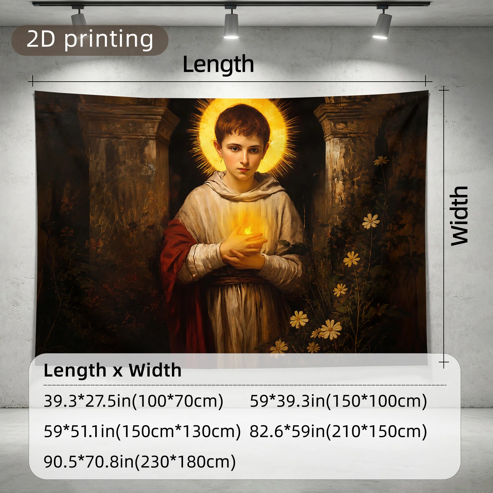Luxury Renaissance Masterpiece Wall Tapestry Canvas Print Art Decoration for Living Room Bedroom Hallway Home Decor Statement Pi