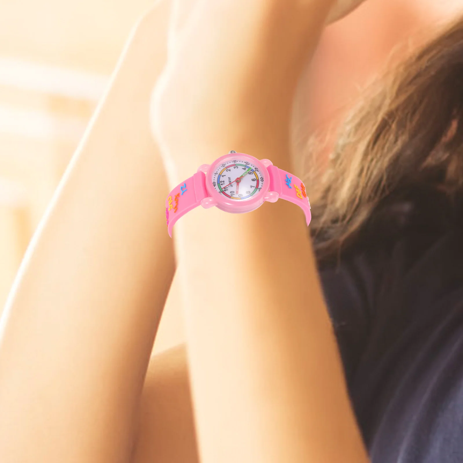 

Watch 's 3D Cartoon Alloy Time Teller Lightweight Safe Strap for Learn to Read Time Cute