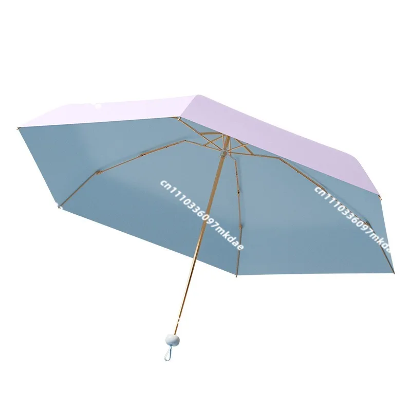 Parasol rain and shine, sun umbrella UV protection, mini portable umbrella girl model, high value folding capsule umbrella