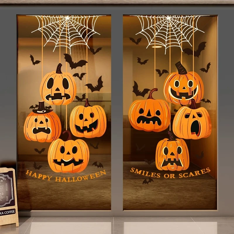Halloween Static Cling Window Decals– Glass Door Decor for Jewelry Clothing Stores