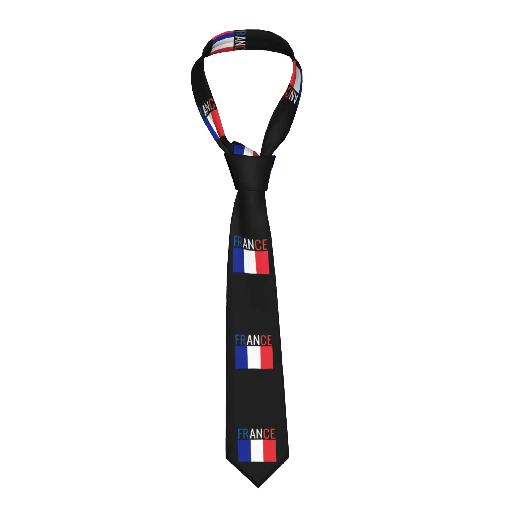 gravatas-classicas-de-seda-com-a-bandeira-da-franca-para-homens