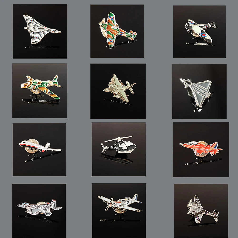 Airplane Lapel Pins Battleplane Bomber Metal  Personality Badge Vintage Classics Fashion Retro Plane Brooches Accessories