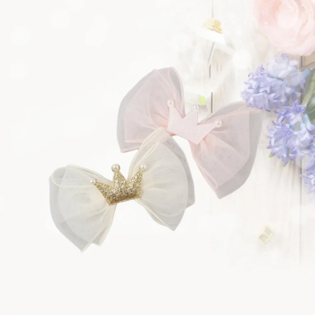 

2PCS Hair Clips Girls Bowknot Barrettes Cute Bows Premium Material Solid Color Hair Accessories Kids Toddler Hairpins