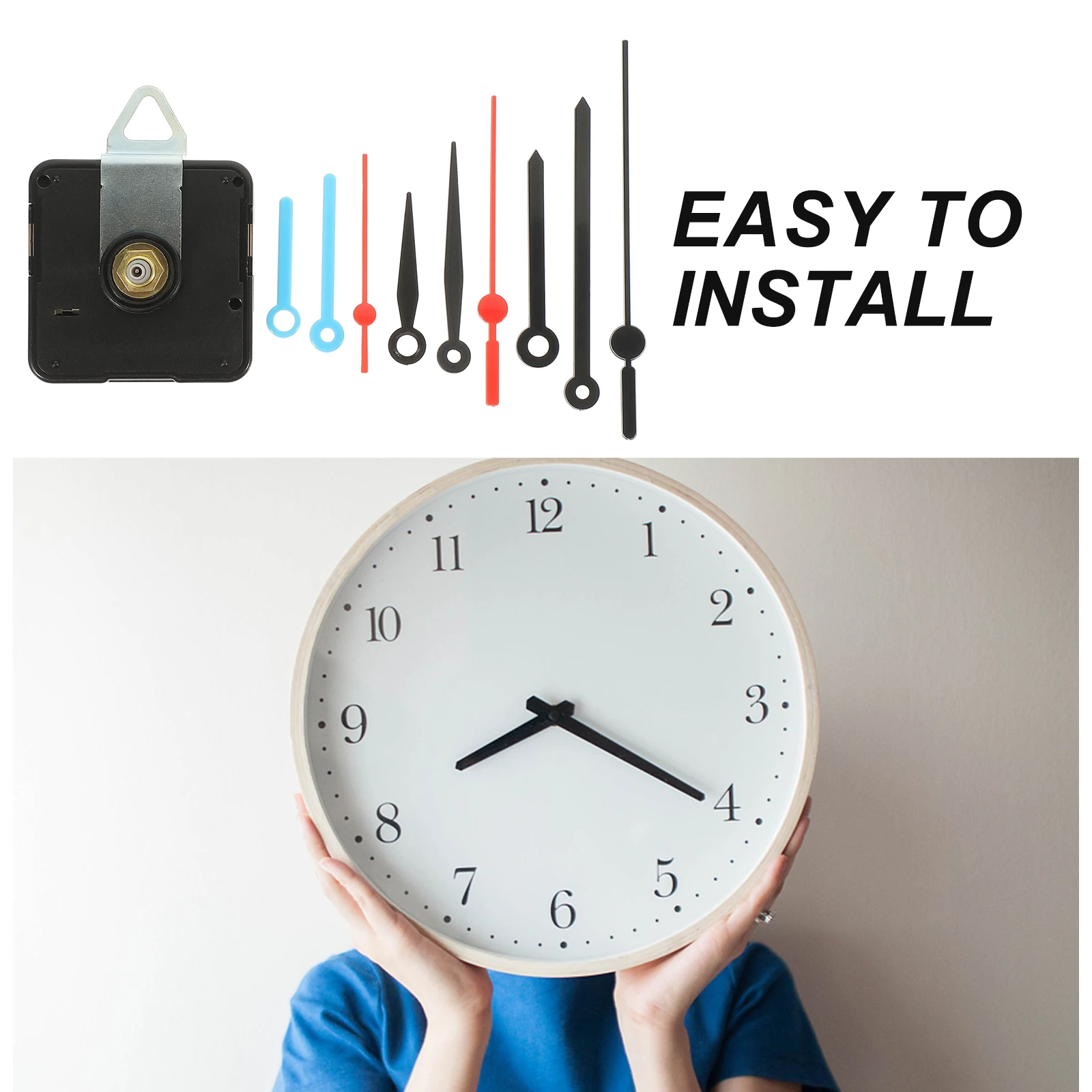 

1 set Diy Clock Kit Silent Long Shaft Operated Mechanism Replacement For Wall Clock Decor Craft