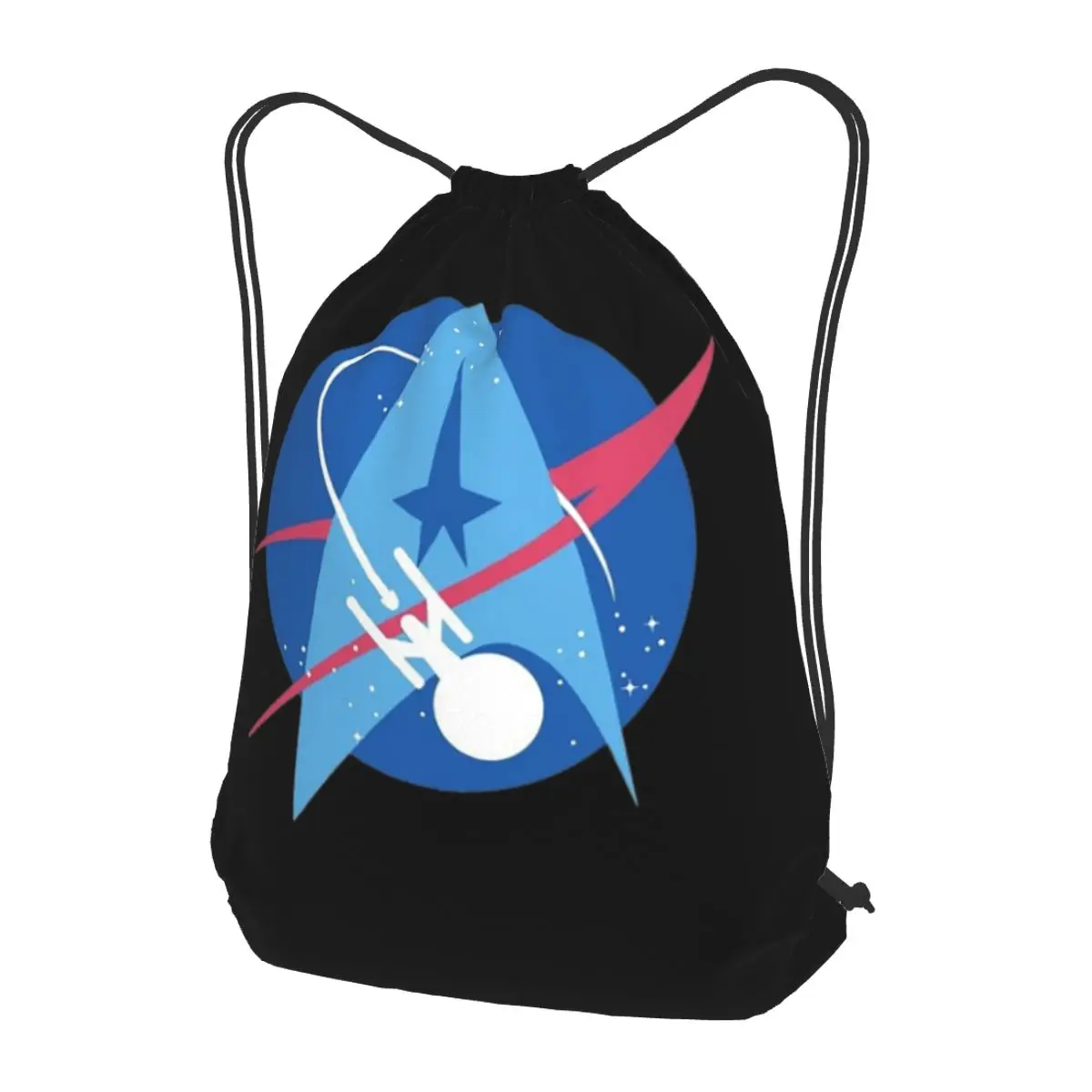 Star Treks Science Fiction TV Series Backpacks Multi-function Drawstring Bundle Pocket Sports Bag Book Bags for Man Woman School