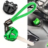 For Kawasaki NINJA1000 SX NINJA1000SX NINJA1000-SX Motorcycle Aluminum Key Case Cover & Braided Rope Key Chain