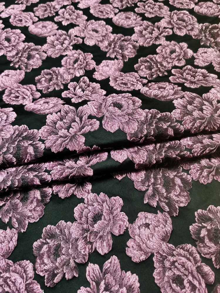 Jacquard Brocade Suit Fabric for Sewing DIY Windbreaker Set Dress Polyester Material Fashion Desing Cloth Per Meter