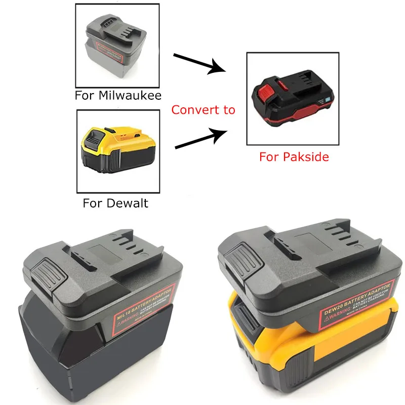 

Battery Adapter for Dewalt/Milwaukee 18V 20V Li-Ion Battery Convert to For Parkside 20V Li-ion Battery Tool Converter