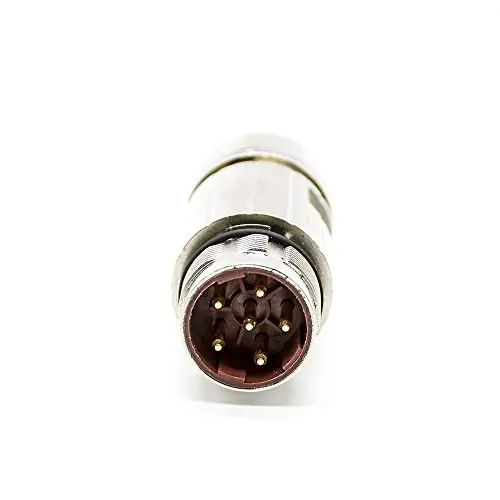 M23 6Pin Male Connector, Solder Type, Straight Plug for Cable Shielding, Industrial Automation, Instrumentation