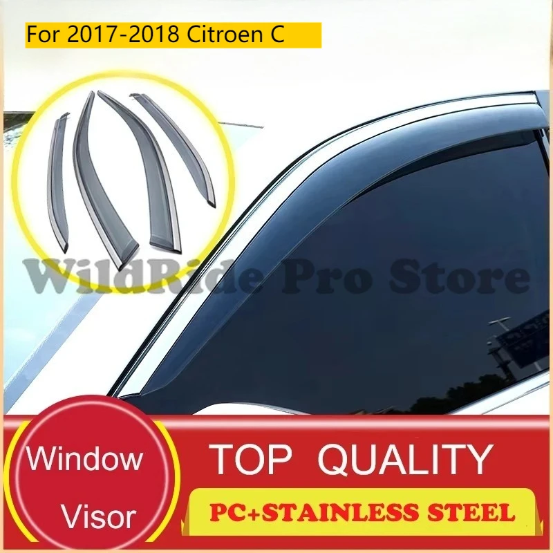 

Vent Window Visor Rain Guards Suitable for 2017-2018 Citroen C5 Aircross Window Deflectors Vent Visor
