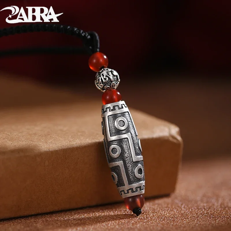 ZABRA S990 Pure Silver Hand-woven Passepartout Pendant for Men and Women