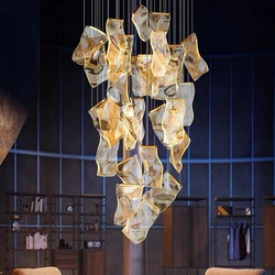 Modern home decor led lights pendant light lamps forstaircase Chandeliers for living room hanging light indoor lighting