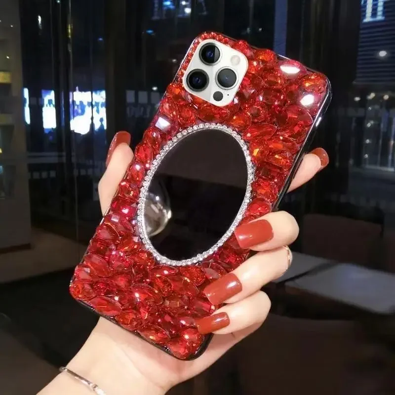 Sparkling Bling Rhinestone Phone Case with Gemstone Inlay for Xiaomi 13 14 POCO X3 X4 X5 F4 F5 PRO M4 M5 M6, Luxury