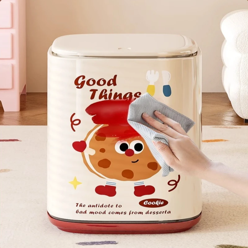 

Living Room Kitchen Waste Bin High Appearance Level Pop-up Lid Storage Bucket Waste Bin Large Capacity Storage Home Basurero JTW