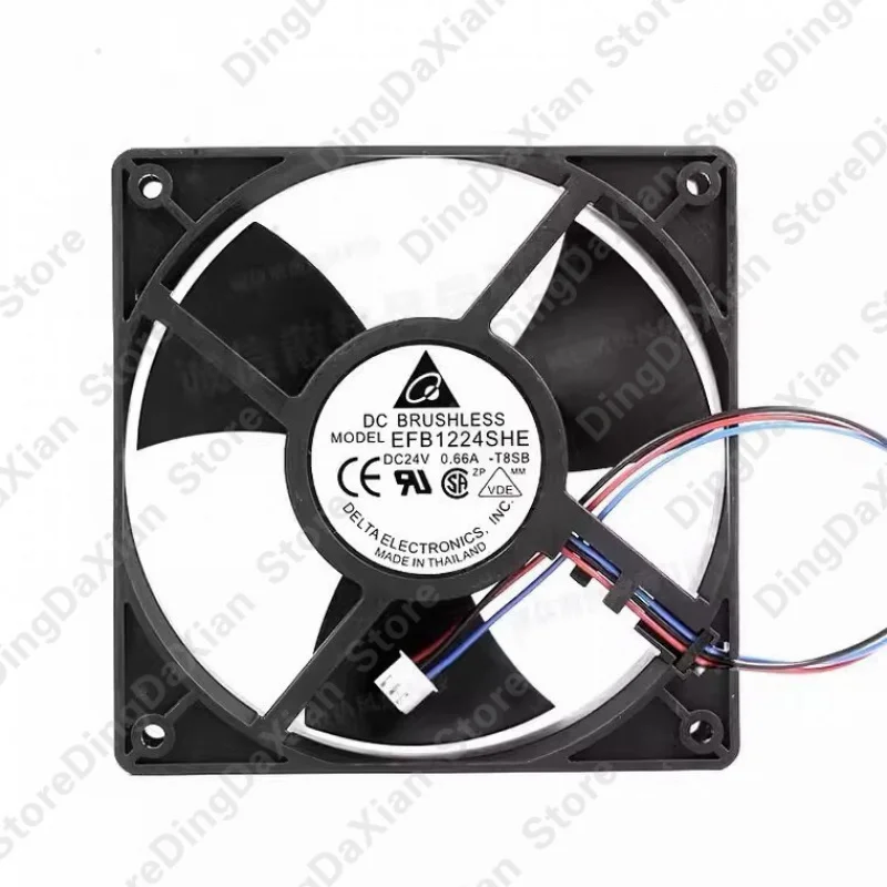 

D 1PCS For Delta EFB1224SHE DC24V 0.66A 3-Pin High Airflow Cooling Fan