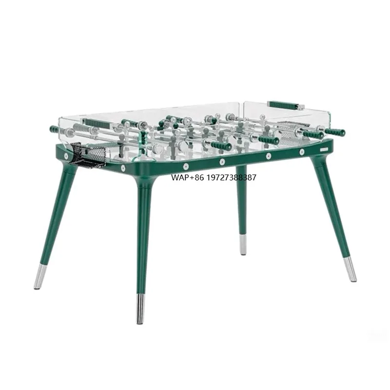

Indoor/Outdoor Customizable Solid Wood Tempered Glass Tabletop Entertainment Soccer Table Foosball Gametable Mechanical Coin