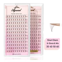 AGUUD suave Natural prefabricado volumen Fans tallo corto 3d/4d/5d/6d volumen ruso extensión de pestañas profesional imitación visón pestañas Cilio