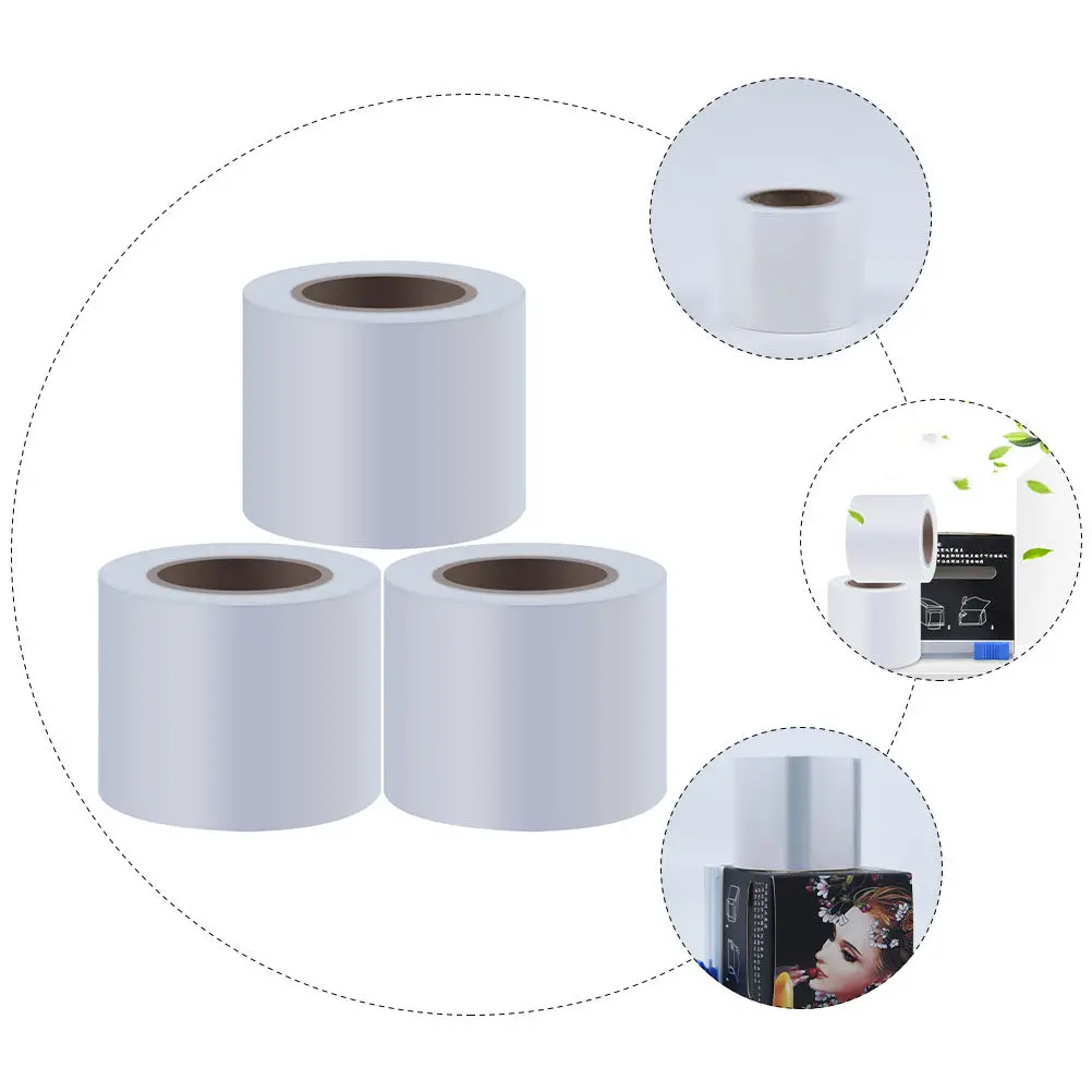 

3 Rolls Disposable Lip Care Film Smooth Tough Convenient Compact Makeup Tool for Eyebrow and Lip Protection Plastic Wrap