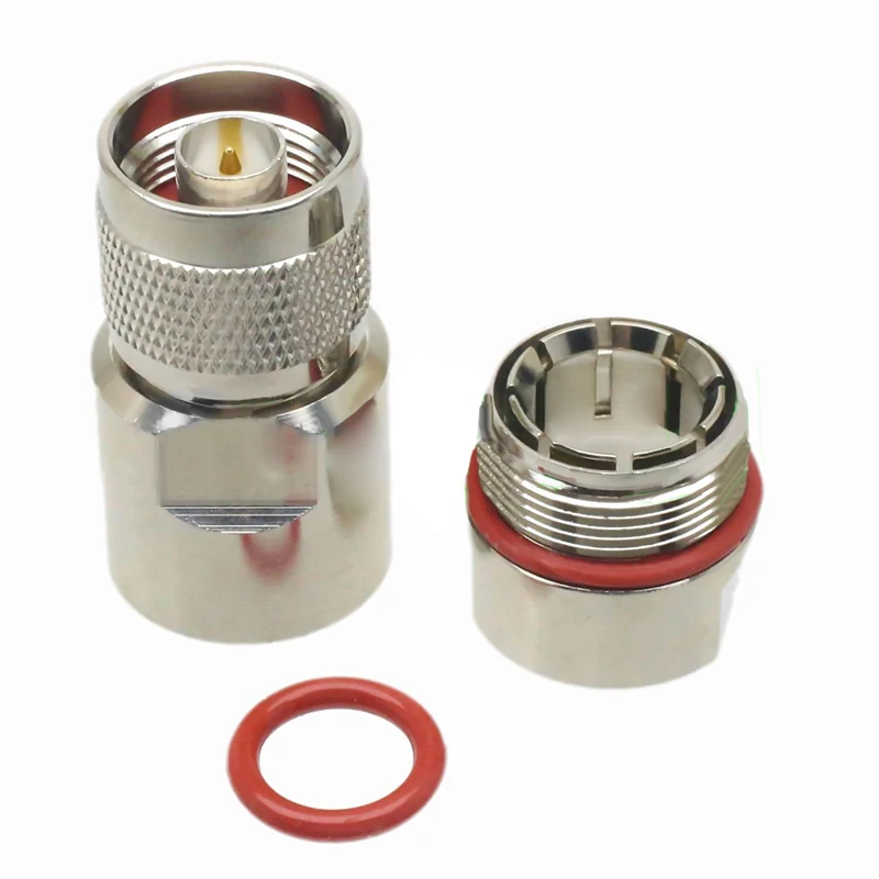 Gegolfd Connector Koper Voor Andrew Heliax Messing Plug Accessoire Standaard Ptfe N 1/2 "Nuttig Hoge Kwaliteit Nieuw