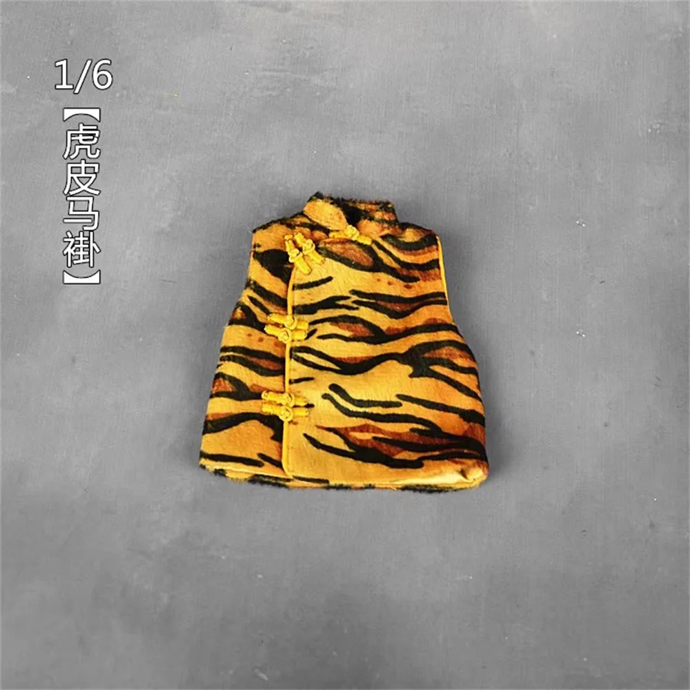 

1/6 Soldier Clothing Tiger Skin Patterned Vest Leopard Print Sleeveless Top Vest Model Fit 12'' Action Figure In Stock