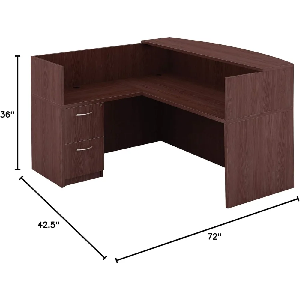mahogany laminate essentials reception desk