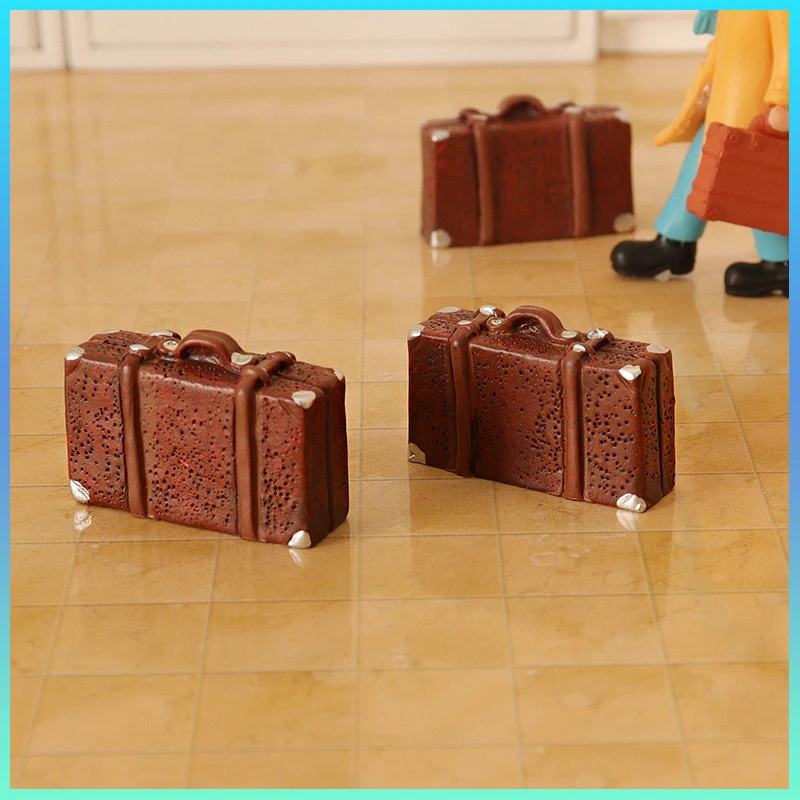 Dollhouse Simulation Miniature Mini Suitcase Model Home Scene Box Diy Decorative Ornaments Landscape Creative Childrens Gifts