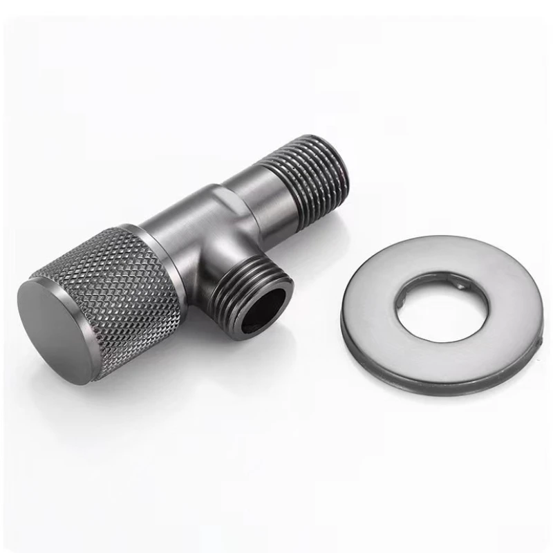 Triangle valve All copper thickened 304 stainless steel angle valve Eight-character toilet water stop valve