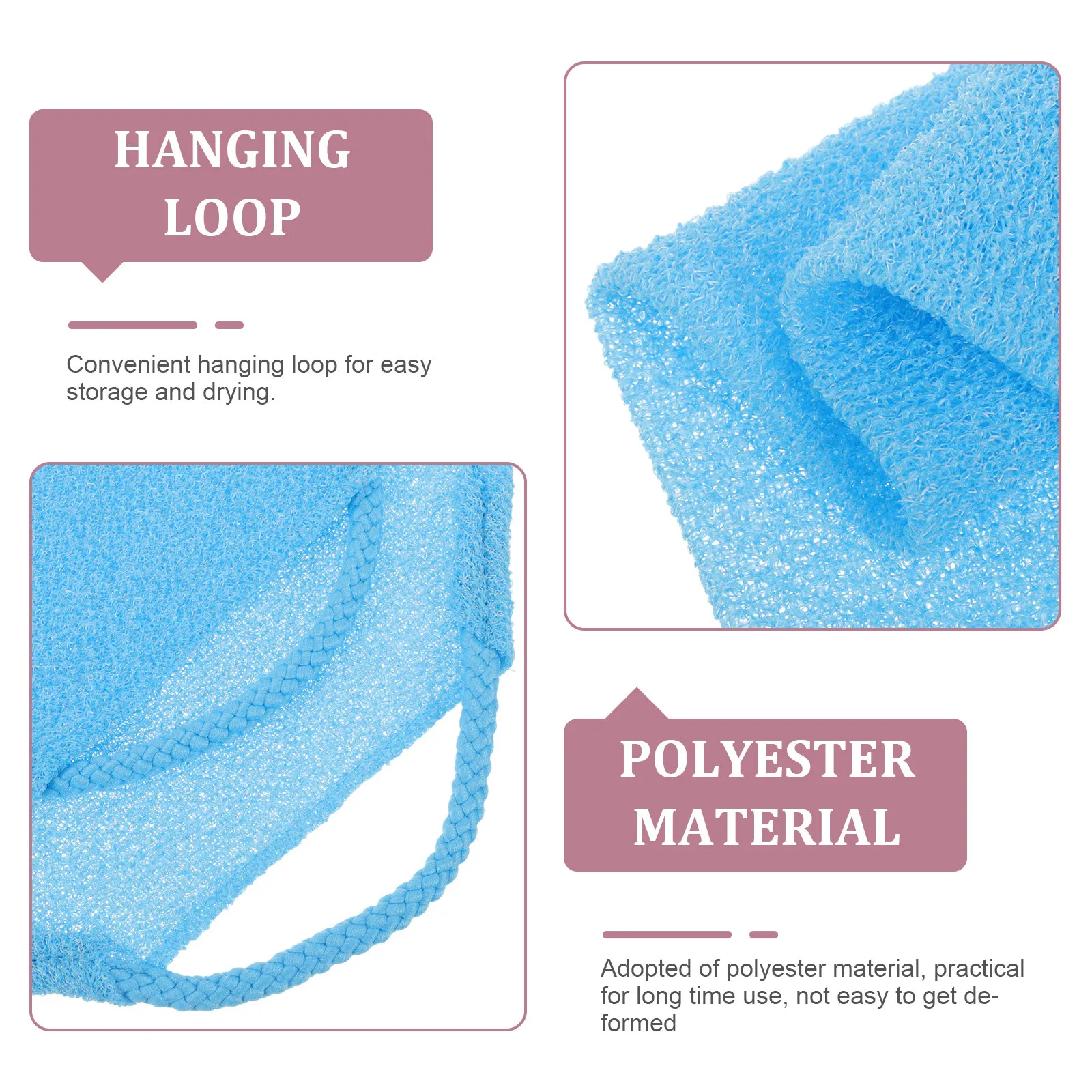 

Premium Exfoliating Shower Scrubber Double Side Bathing Cloth for Effective Exfoliation Gentle Massage Back Washer for Shower