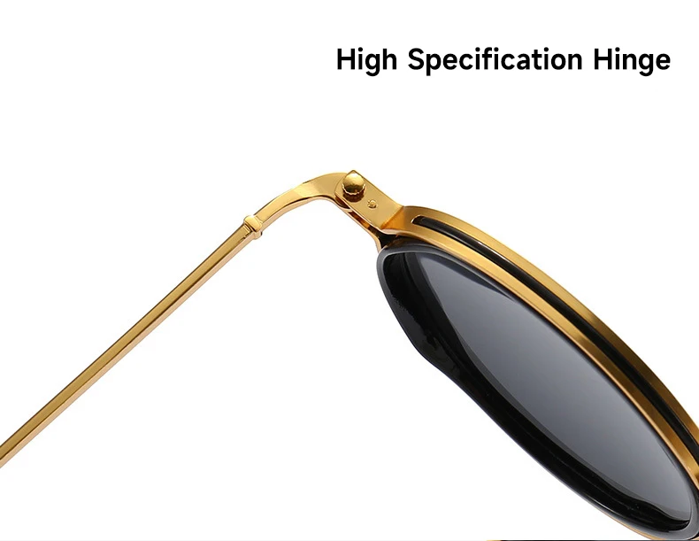 Neue 2026 Vintage Polarisierte Sonnenbrille für Herren Runde Retro-Sonnenbrille Hochwertige Legierung Brillen zum Fahren und Angeln – Detail 17