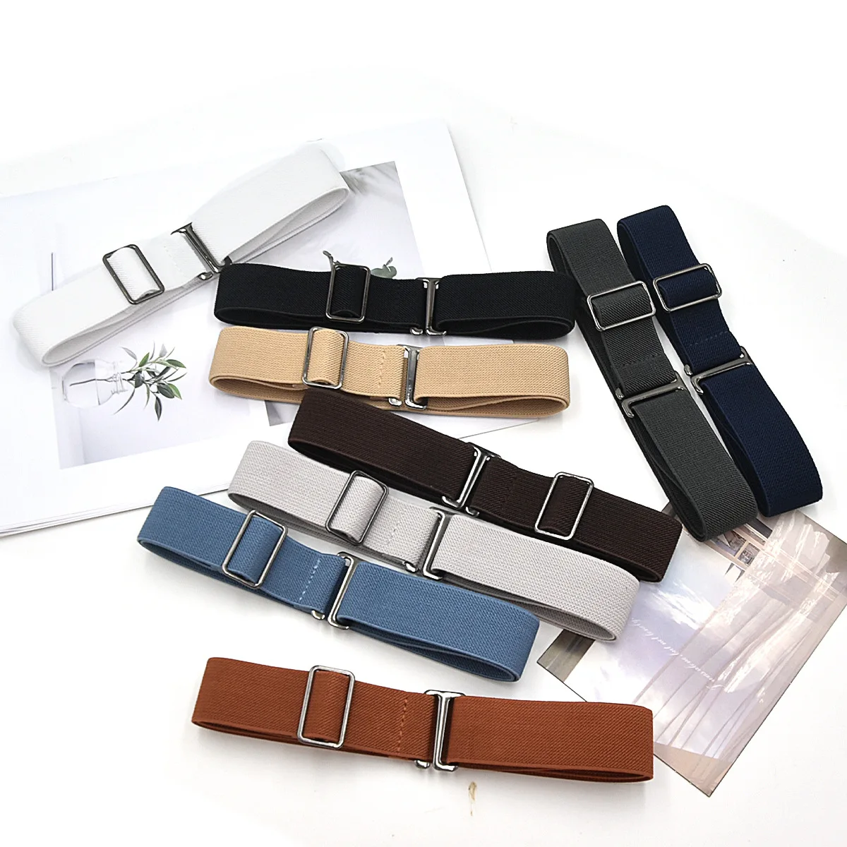 1pc Women's Elastic Comfortable & Adjustable One-Size Anti-Slip Pants Lady Belt, Fits Most, High Quality Convenient Madam Belts