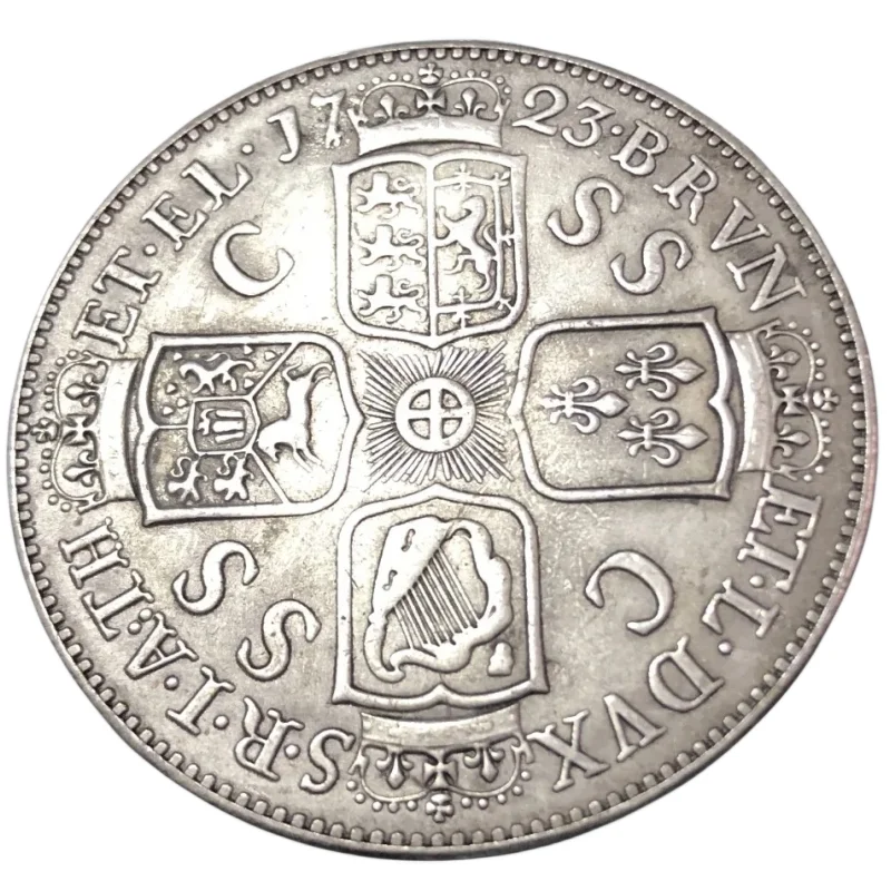 1723 United Kingdom 1 Crown Silver Plated Copy Coin