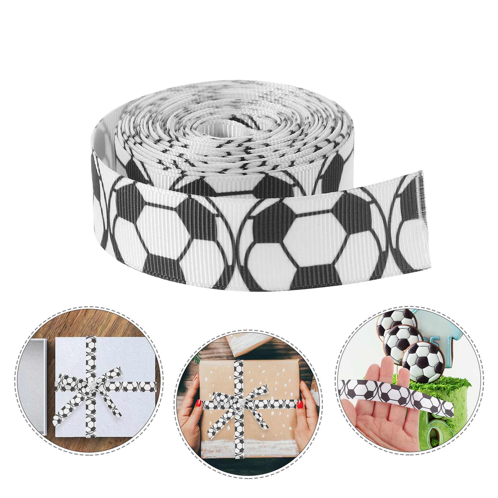 

10pcs Football Decorative Soccer Ribbon for Gift Wrapping Bouquet Packaging Cloth Material Ribbon Craft Decoration