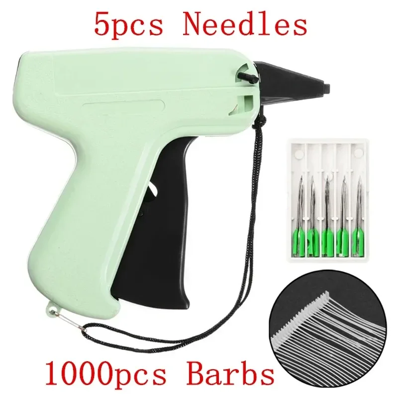 1000 Barbs 5 Needles Clothes Garment Price Label Tags Gun Marking DIY Apparel Tagging Guns Sewing Craft Tools