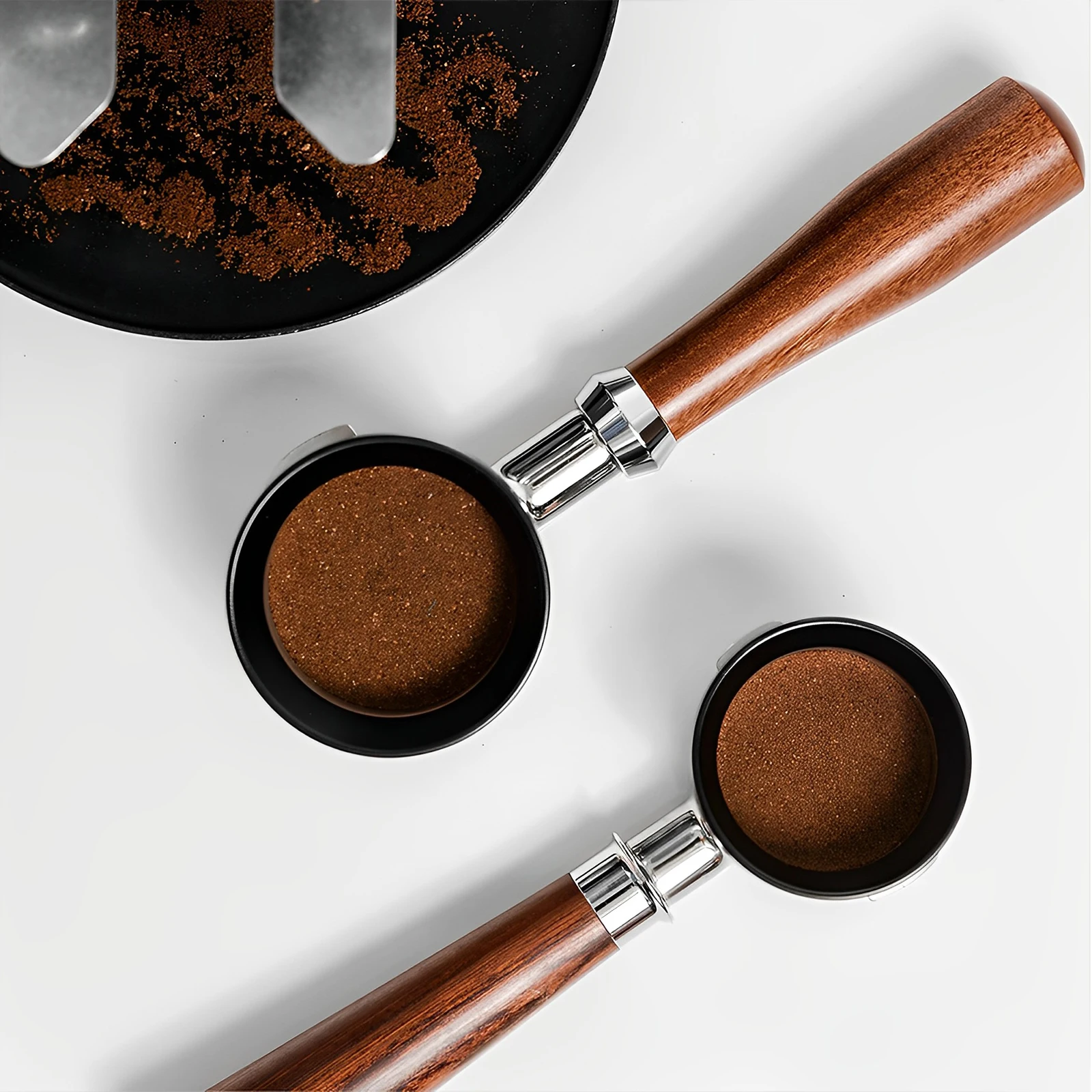 Dosing Funnel with Water Separating Net Metal Coffee Funnel 53mm/58mm/51mm Portable Dosing Ring Reusable Coffee Tools