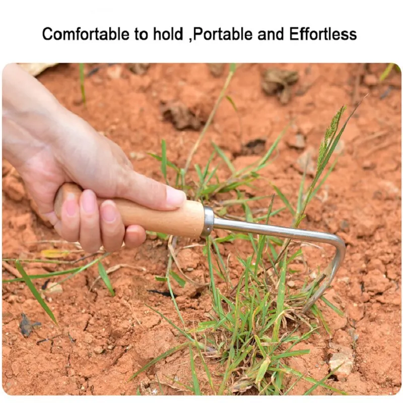 Attrezzi manuali per sarchiatore da giardino Estrattore di erba Gancio per diserbo da giardino Rimozione di radici di erba per erbacce per strumenti per piantare la fattoria del cortile