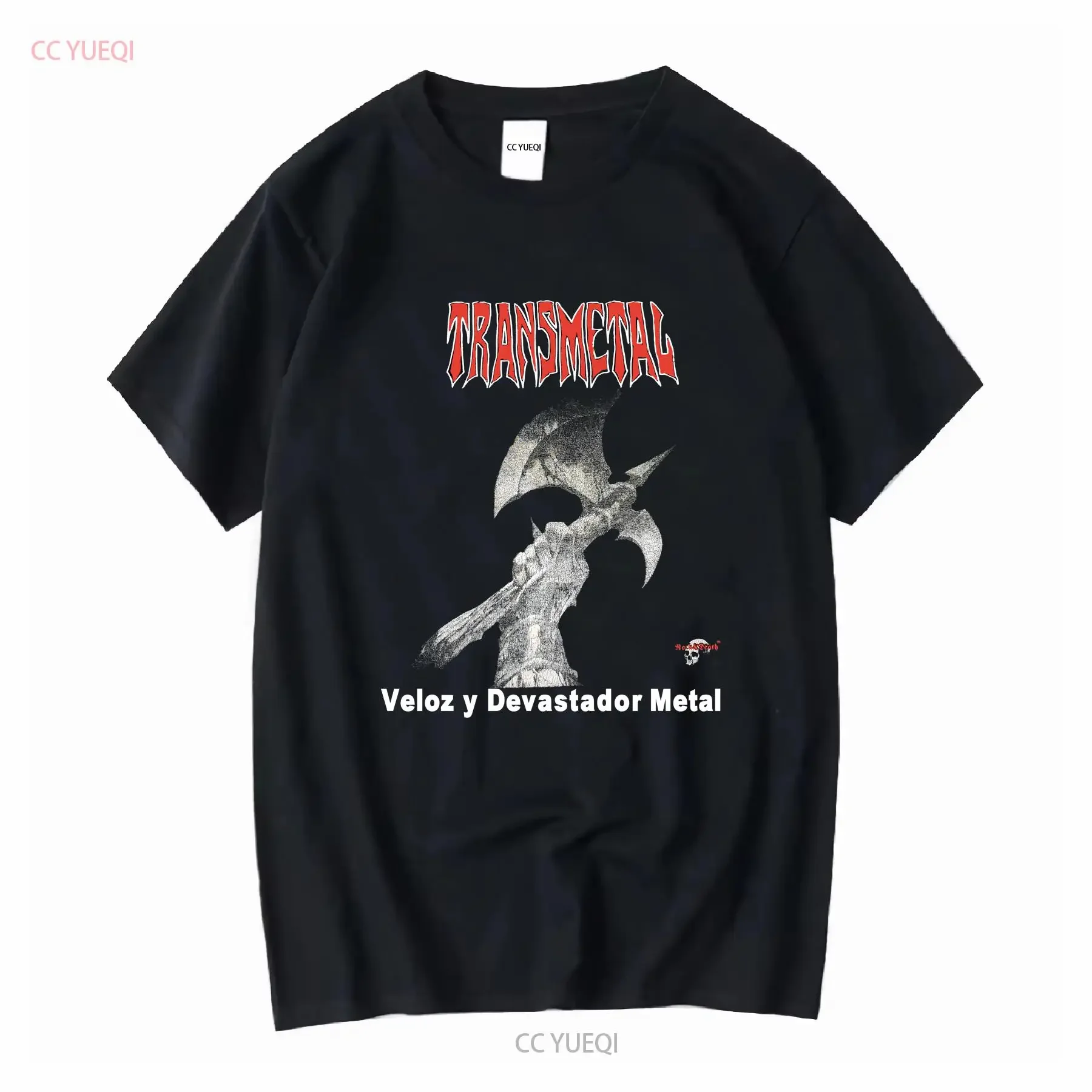 Vintage y2k Transmetal Rock Death T shirt Mexican Metal XL vintage Washed Breathable designer clothes Versatile Casual