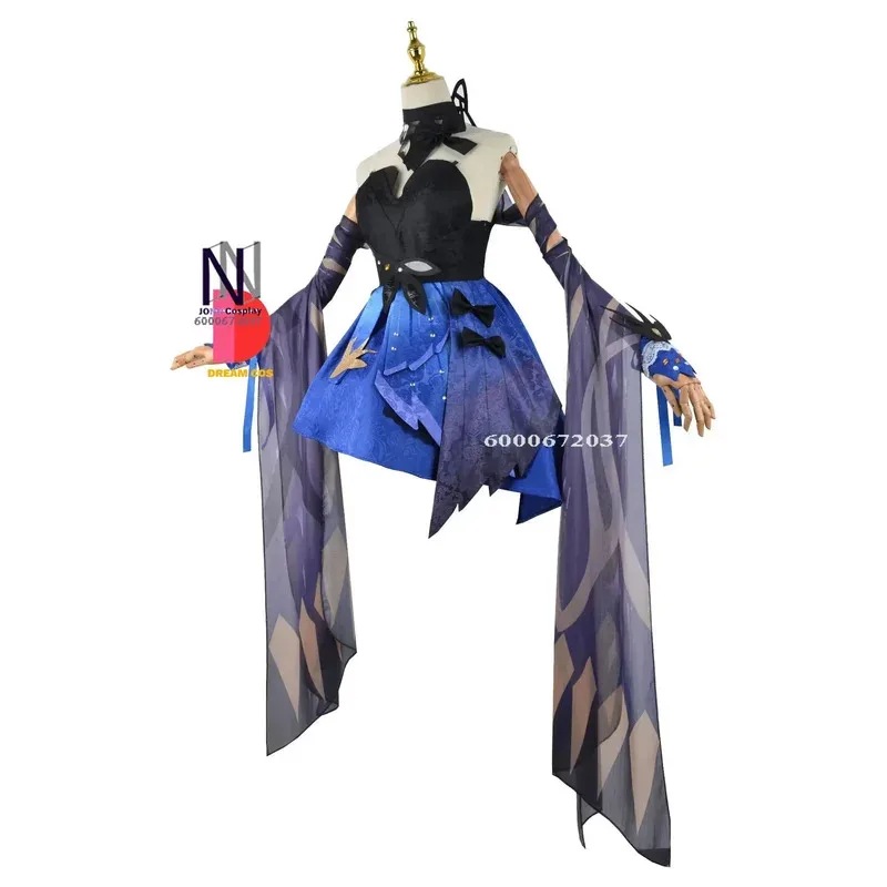 

CyGenshin Impact Game Keqing New Skin Cosplay Costume Uniform Wig Chinese Style Halloween Opulent Splendor Outfit Full Set Fashi