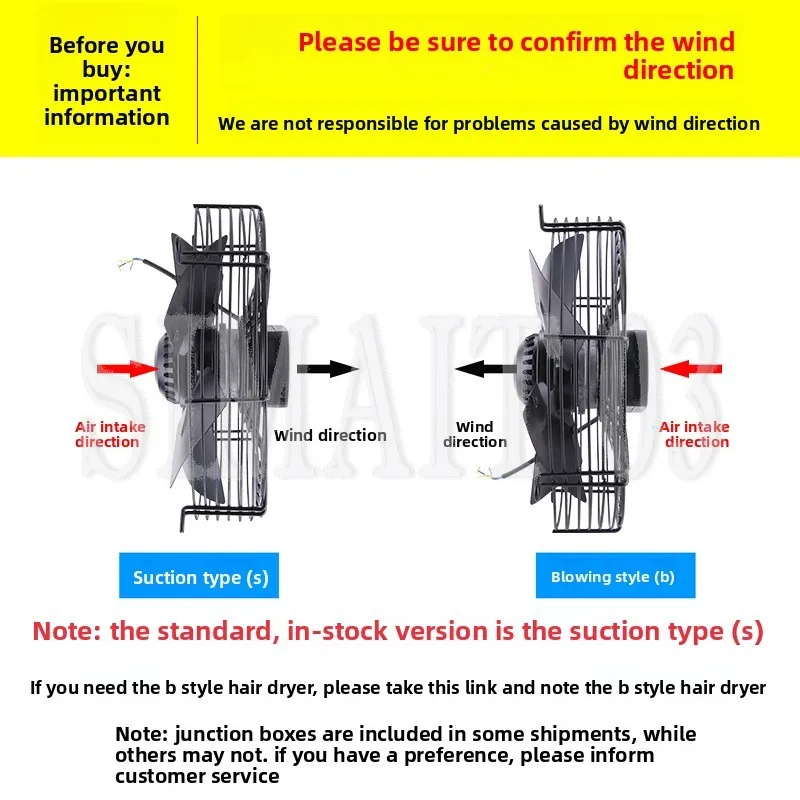 YWF4E/4D External Rotor Axial Fan 300 350 400 450 500mm, Cold Room Refrigeration Dryer Fan 380V