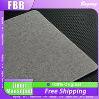 FBB Linen Mouse Pad 4mm Thickening Shock Absorption Non-slip Large E-sports Gaming Mousepad Durable Desk Mat Pc Gamer Office