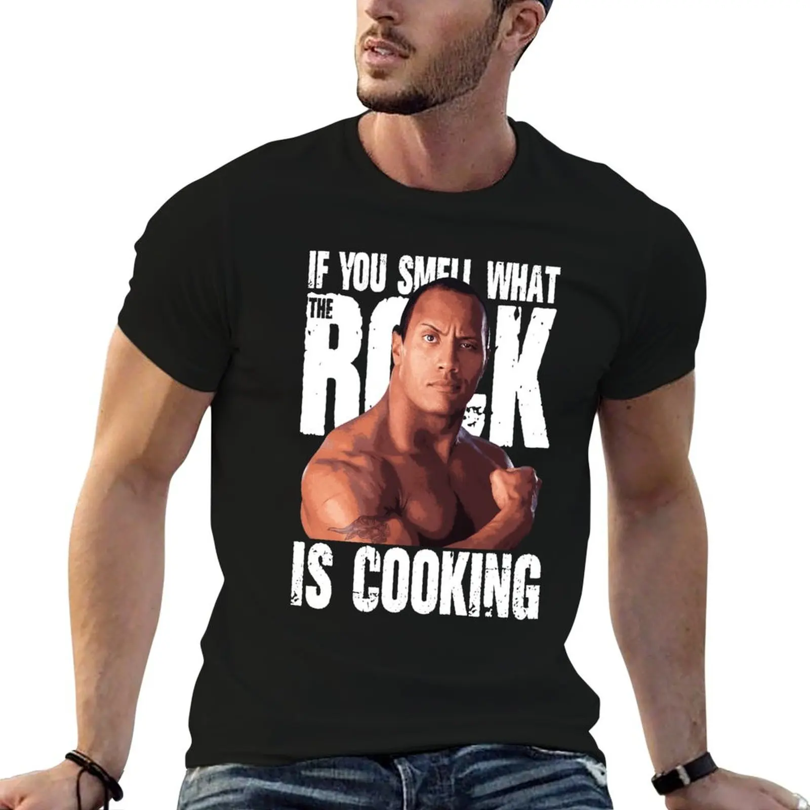 

The Rock T-Shirt t shirt man luxury men t shirt cotton 100% T-Shirt